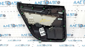 Обшивка двери карточка задняя правая Honda Insight 19-22 черная, серая вставка, подлокотник ткань, царапины, под чистку