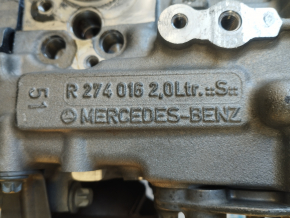 Двигатель Mercedes W213 E 300 17-19 2.0T M274 E20 78к, компрессия 13-13-13-13, не заводское отверстие, сломан щуп