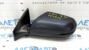 Зеркало боковое левое в сборе Honda CRV 17-22 9 пинов, графит, поворотник, BSM, подогрев, с крышкой