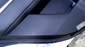 Cartelă de ornamente uși spate stânga Lexus RX350 RX450h 10-15 negru cu inserție din piele neagră, cotieră din piele gri, tip 1, zgârieturi, zgârieturi, abraziuni, zgârieturi, rupturi