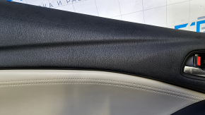 Carton pentru portiere spate stânga Mazda 6 13-15 Touring inserție din piele neagră gri, cotieră din piele neagră, turnare gri lucioasă, zgârieturi, zgârieturi, zgârieturi