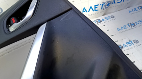 Carton pentru portiere spate stânga Mazda 6 13-15 Touring inserție din piele neagră gri, cotieră din piele neagră, turnare gri lucioasă, zgârieturi, zgârieturi, zgârieturi