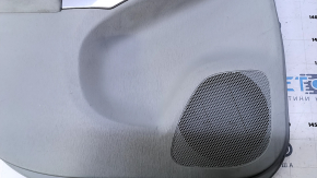 Garnitură portiere spate stânga Toyota Prius 30 10-15 gri cu pânză gri cu inserție, pânză gri pentru cotieră, structură de turnare gri, abraziuni, zgârieturi, elemente de fixare sparte, denivelări, cu
