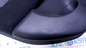 Обшивка двери карточка задняя левая Nissan Leaf 13-17 черн с черн вставкой пластик, подлокотник черн ткань, потертости, царапины