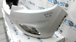 Bara față goală, partea superioară a Jeep Cherokee KL 19-21 fără senzori de parcare, fără mufă cârlig de remorcare, alb, găuri din fabrică, zgârieturi