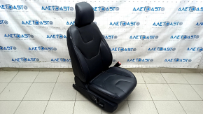 Пассажирское сидение Ford Fusion mk5 17-20 с airbag, электрическое, подогрев, вентиляция, перфорация, кожа черная, Titanium, под чистку