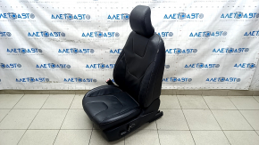 Водительское сидение Ford Fusion mk5 17-20 без airbag, электрическое, подогрев, вентиляция, перфорация, кожа черная, Titanium, трещины на коже