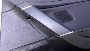Garnitură portiere spate dreapta VW Golf 15- 5d negru cu inserție din piele neagră, cotieră din piele neagră, cu tweeter, structură gri, zgârieturi, zgârieturi