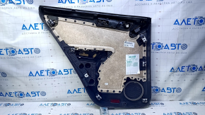 Placa de ornamente usi spate dreapta VW Tiguan 09-17 negru, cu inserție din pânză neagră, cotieră pânză neagră, cu scârțâit, zgârieturi, frecat