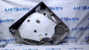 Обшивка двери карточка задняя правая Ford Escape MK3 13-19 дорест беж с беж вставкой пластик, подлокотник беж кожа, царапины, потертости