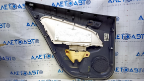 Garnitură portiere spate dreapta Toyota Prius 50 16- gri cu inserție din piele bej, cotieră din piele gri, zgârieturi