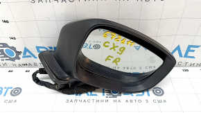 Зеркало боковое правое Mazda CX-9 16- 7 пинов, BSM, поворотник, черное