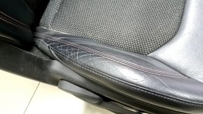 Пассажирское сидение Jeep Compass 17-21 с airbag, механическое, комбинированная черная кожа с красной строчкой, Trailhawk, примята кожа, под химчиску