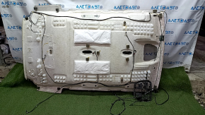 Обшивка потолка Ford C-max MK2 13-14 серая, без люка, под чистку, вмятины, обрезаны 2 фишки