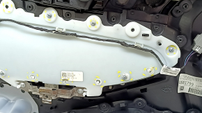 Обшивка двери карточка передняя правая Ford Edge 19-24 черная, SEL, ST-Line, вставка черная кожа, подлокотник черная кожа, с накладкой управления стеклоподъемником, царапины, побелел пластик, после ремонта