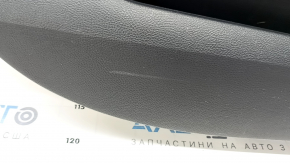 Обшивка двери карточка передняя левая Ford Edge 19-21 черная SEL, вставка черная кожа, подлокотник черная кожа, с накладкой управления стеклоподъемником, царапины, побелел пластик, после ремонта
