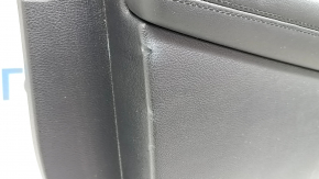 Обшивка двери карточка передняя левая Ford Edge 19-21 черная SEL, вставка черная кожа, подлокотник черная кожа, с накладкой управления стеклоподъемником, царапины, побелел пластик, после ремонта