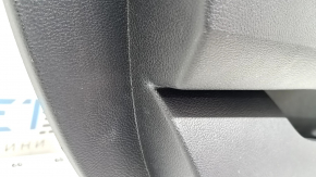Обшивка двери карточка передняя левая Ford Edge 19-21 черная SEL, вставка черная кожа, подлокотник черная кожа, с накладкой управления стеклоподъемником, царапины, побелел пластик, после ремонта