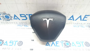 Подушка безопасности airbag в руль водительская Tesla Model 3 18- черная, царапина