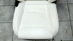 Scaun șofer Tesla Model S 16-20 de repaus, cu airbag, electric, încălzit, piele albă, stricat, zgârietură pe spate, pentru curățare