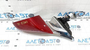 Зеркало боковое правое в сборе Tesla Model S 12-20 13+2 пинов, автозатемнение, подогрев, красный+хром