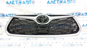 Grila radiator Toyota Highlander 20- fara camera cu emblema, argintiu, nisip