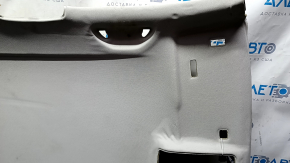 Обшивка потолка VW Tiguan 09-17 без люка, серый, под химчистку, вмятины, отклеена ткань, отклеено крепление плафона