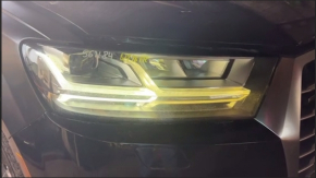 Фара передняя правая в сборе Audi Q7 16-19 LED, песок, выгорел LED