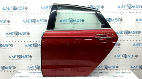 Ansamblu ușă spate stânga Ford Fusion mk5 13-20 fără cheie, RR roșu, pânze de păianjen pe căptușeală, zgârieturi pe căptușeală, zgârieturi