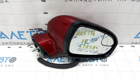Зеркало боковое правое в сборе Ford Fusion mk5 13-20 11 пинов, поворотник, подогрев, подсветка, красное, царапины