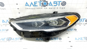 Фара передняя левая в сборе Ford Fusion mk5 17-20 LED с DRL, песок, царапины, надлом крепления