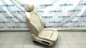 Scaun pasager BMW 5 G30 17-23 cu airbag, electric, Sport, incalzit, piele bej