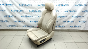 Водительское сидение BMW 5 G30 17-23 без airbag, электрическое, кожа бежевая, надрывы кожи