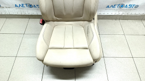 Водительское сидение BMW 5 G30 17-23 без airbag, электрическое, кожа бежевая, надрывы кожи