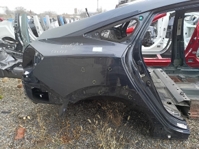 Aripa spate dreapta a un sfert Honda Civic X FC 16-21 4d albastră, pe caroserie