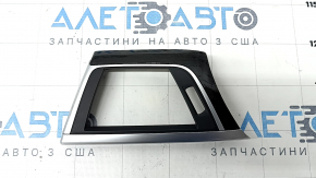 Decorație panou față stânga BMW 3 F30 12-18 finisaj abanos