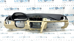 Panoul frontal al tabloului de bord cu AIRBAG BMW 3 F30 12-18 4d negru cu bej fara proiectie
