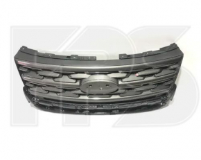 Решетка радиатора grill Ford Explorer 16-17 рест серая Серая