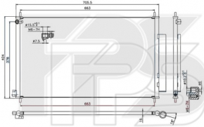 Radiatorul condensatorului de aer condiționat Honda CRV 12-16 nou, neoriginal