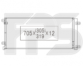 Радиатор кондиционера конденсер Honda Civic X FC 16-21 1.5T
