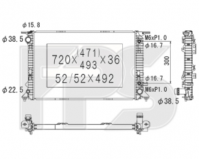 Radiator de răcire apă Audi Q5 8R 13-17 3.0 tfsi nou, neoriginal