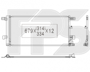 Радиатор кондиционера конденсер Audi A4 B9 17-21 2.0T