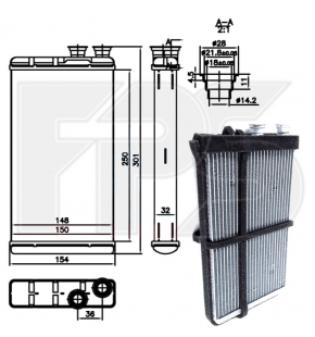 Radiatorul de încălzire a aerului pentru Audi A5 F5 17- nou, neoriginal