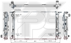 Radiator de răcire apă Audi A6 C7 12-18 3.0 TFSI 720X474X36 nou neoriginal