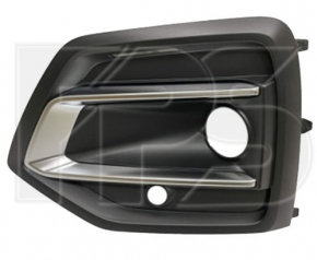 Grila bara fata stanga Audi Q5 80A 21- sub PTF, cu crom, negru mat nou, neoriginal