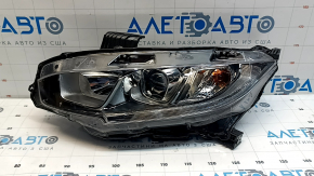 Фара передняя левая голая Honda Civic X FC 16-18 галоген OEM