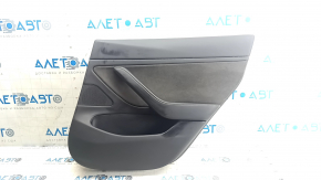 Обшивка двери карточка задняя правая Tesla Model 3 18-20 кожа черн с динамиком с управлением стеклоподъемником и кнопкой открытия двери, задиры