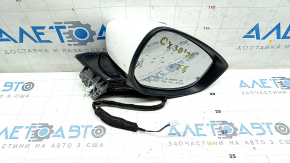 Зеркало боковое правое в сборе Mazda CX-30 20-23 3 пина, подогрев, белое