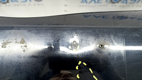 Бампер передний голый Toyota Prius V 12-14 дорест под парктроники и омыватель, черный,надорван, примят, сломаны крепления, царапины