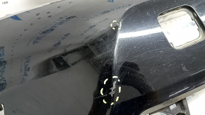 Бампер передний голый Toyota Prius V 12-14 дорест под парктроники и омыватель, черный,надорван, примят, сломаны крепления, царапины
